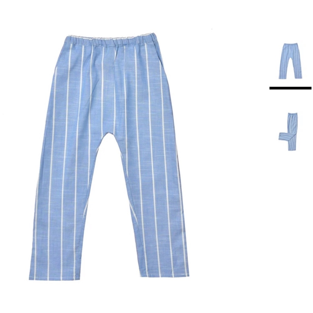 CITRONE JAUNE - Petit size 14T Blue striped pants